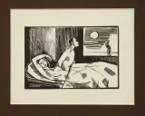 Mieczysław Wejman, Księżyc, 1948, drzeworyt, papier kremowy