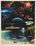 Na brzegu kosmosu by Jacek Yerka, 1992, giclée, papier, sold Feb 2008