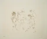 Léonor Fini, Kobiety, akwaforta sepiowa, papier kremowy