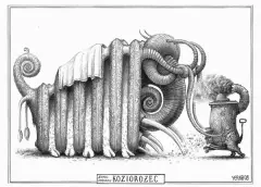 Jacek Yerka, Koziorożec, z cyklu <i>Znaki zodiaku</i>, 2008, ołówek, papier