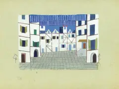 Jerzy Nowosielski, Projekt scenografii, gwasz, karton
