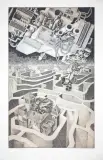 Ściana II by Krzysztof Wieczorek, 1980, akwaforta sepiowa, papier kremowy, sold Dec 2007