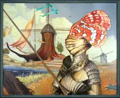Opowieści rycerskie by Jacek A. Wolski, olej, płótno, offered Dec 2007
