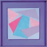 Henryk Stażewski, ABSTRAKCJA, 1981, olej, blacha naklejona na płytę pilśniową