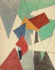 Maria Jarema, KOMPOZYCJA 1950, monotypia, papier