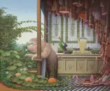 WALKA KARNAWAŁU Z POSTEM by Jacek Yerka, 2007, akryl, płótno, sold Dec 2007