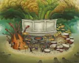 WAKACJE ERROLLA by Jacek Yerka, 2007, pastel, papier, sold Dec 2007