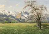 Philipp Graf, WIOSNA W GARMISCH PARTENKIRCHEN, olej, płótno
