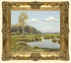 KACZEŃCE by Wiktor Korecki, olej, płótno, sold Dec 2007