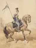 Juliusz Kossak, UŁAN LWOWSKIEJ GWARDII NARODOWEJ