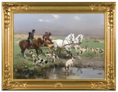 Zygmunt Ajdukiewicz, WYJAZD NA POLOWANIE, 1889, olej, deska