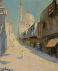 Maurycy Apfelbaum, JEROZOLIMA, pastel, papier