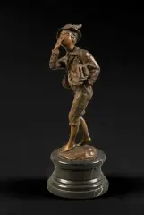 WAGAROWICZ by Rudolf Kaesbach, ok. 1900, patinated bronze, stone base, sold Dec 2007