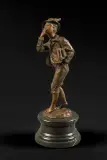 Rudolf Kaesbach, WAGAROWICZ, ok. 1900, patinated bronze, stone base