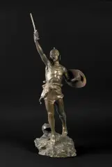 BARBARZYŃSKI WOJOWNIK by Henryk Kossowski, brąz patynowany, offered Dec 2007
