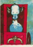 Ilustracja do „Folwarku zwierzęcego”, by Jan Lebensztejn, litografia barwna, papier, sold Nov 2007