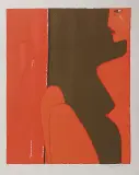 Akt z lustrem by Jerzy Nowosielski, 1998, serigrafia barwna, papier jasnoszary, sold Nov 2007
