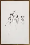 Bożena Wahl, Trzy postacie, 1975, litografia, papier