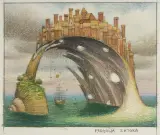 Perłowa zatoka (projekt) by Jacek Yerka, 2005, kredki, ołówek, papier, sold Nov 2007
