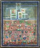 Bogusław Szwacz, ARS – HORMEGRAM PEJZAŻOWY, 1989, olej, płótno