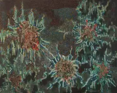 METAMORFOZY I by Jerzy Tchorzewski, 1964-1965, olej, płótno, sold Oct 2007
