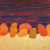 MORZE CZERWONE by Tadeusz Dominiku, 2007, olej, płótno, sold Oct 2007
