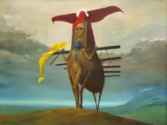 Zdzisław Beksiński, BEZ TYTUŁU, 1973, olej, płyta pilśniowa