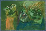 Wiesław Obrzydowski, TWARZE, 1998, pastel, papier