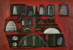 Stefan Krygier, BEZ TYTUŁU [EGIPSKI], ok. 1960-1965, olej, płótno