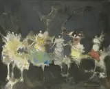 Alfred Aberdam, BALETNICE, 1959, olej, płótno