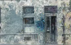 Janusz Mulak, WEJŚCIE, 1986, olej, płótno