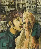 Benon Liberski, ZAKOCHANI, 1971, olej, płótno