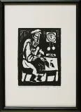 Jerzy Duda-Gracz, MŁOTECZKU BIJ, z cyklu JUDAICA, 1964, linoryt, papier