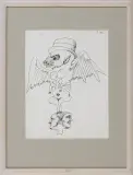 KOMPOZYCJA by Jan Lebensztejn, długopis, papier, sold Oct 2007