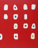 Monika Krygier, CZERWONY &frac12;, 2003, akryl, płótno
