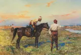 Tadeusz Ajdukiewicz, NA STEPIE - PYTANIE O DROGĘ, ok. 1900, olej, płótno