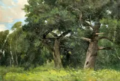 STARE DRZEWA by Hans Rudolf Schulze, 1917, olej, płótno, sold Oct 2007