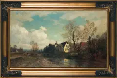 Hermann Pohle, PAŁAC NAD WODĄ, ok. 1880, olej, płótno