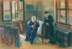 GRAJEK by Artur Markowicz, 1927, pastel, karton, offered Oct 2007