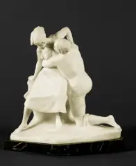 Ernst Seger, ZALOTY, ok. 1900, alabaster