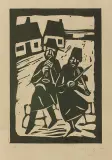 Jerzy Duda-Gracz, GRAJKOWIE, z cyklu JUDAICA, 1964, linoryt, papier