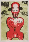 ILUSTRACJA DO FOLWARKU ZWIERZĘCEGO by Jan Lebensztejn, 1974, litografia barwna, papier, sold Sep 2007