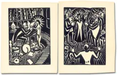 Nn Nn, DWIE RYCINY Z CYKLU IDEE, 1920, drzeworyt, papier kremowy