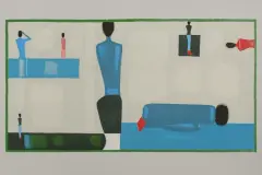 Jerzy Nowosielski, WSPOMNIENIE Z EGIPTU, 1999, serigrafia barwna, papier jasnoszary