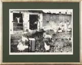 WIEJSKIE PODWÓRKO by Jan Tarasin, 1976, serigrafia, papier, sold Sep 2007