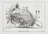 SAMOBIEŻNY KOMPOZYTOR PROMENADOWY by Jacek Yerka, 2007, ołówek, papier, sold Sep 2007