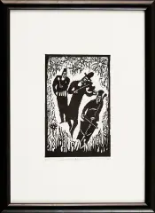 Jerzy Duda-Gracz, GRAJKOWIE 3, z cyklu JUDAICA, 1964, linoryt, papier