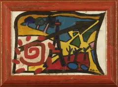 Urszula Broll, ODPOWIEDNI KIERUNEK, 1994, technika własna, płótno