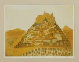 Andrzej Tadeusz Kotkowski, ŚWIĄTYNIA, 2002, akwaforta, akwatinta, papier