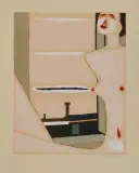 SIEDZĄCY AKT PRZY OKNIE by Jerzy Nowosielski, 1999, serigrafia barwna, papier, sold Jul 2007